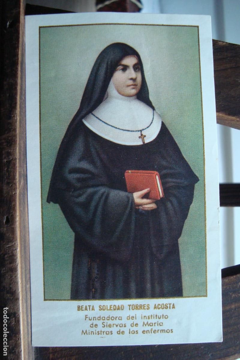Postales: ANTIGUA ESTAMPA RELIGIOSA SUPLICA. BEATA SOLEDAD TORRES ACOSTA. SIERVAS DE MARIA.