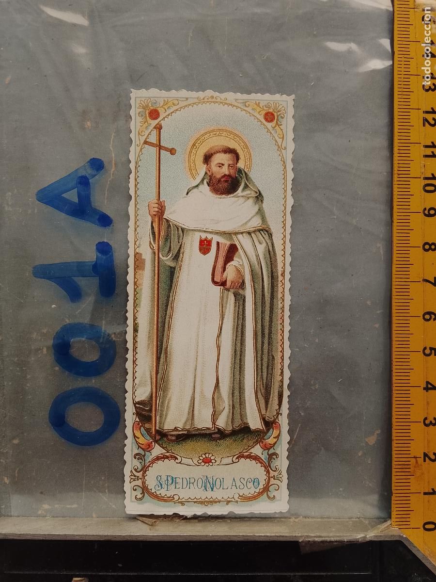Postkarten: ANTIGUA ESTAMPA TROQUELADA RELIGIOSA CROOMOLITOGRAFICA MODERNISTA SANTORAL - SAN PEDRO NOLASCO