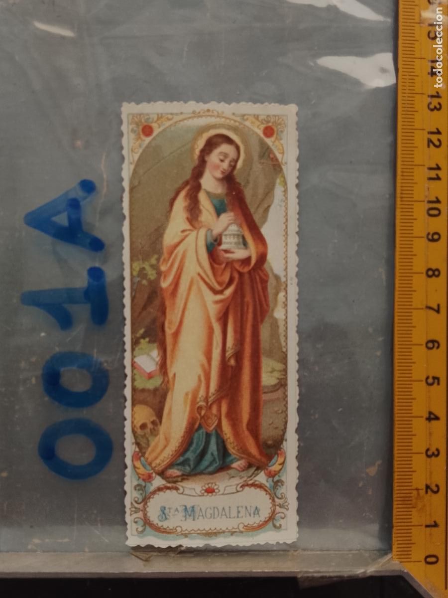 Postkarten: ANTIGUA ESTAMPA TROQUELADA RELIGIOSA CROOMOLITOGRAFICA MODERNISTA SANTORAL - SANTA MAGADALENA