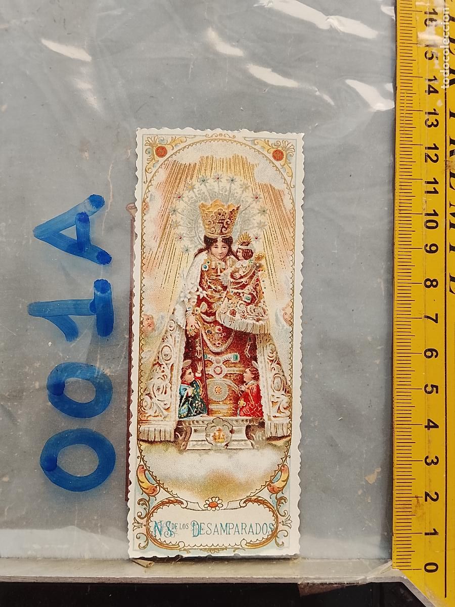 Postales: ANTIGUA ESTAMPA TROQUELADA RELIGIOSA CROOMOLITOGRAFICA MODERNISTA SANTORAL VIRGEN DE DESAMPARADOS