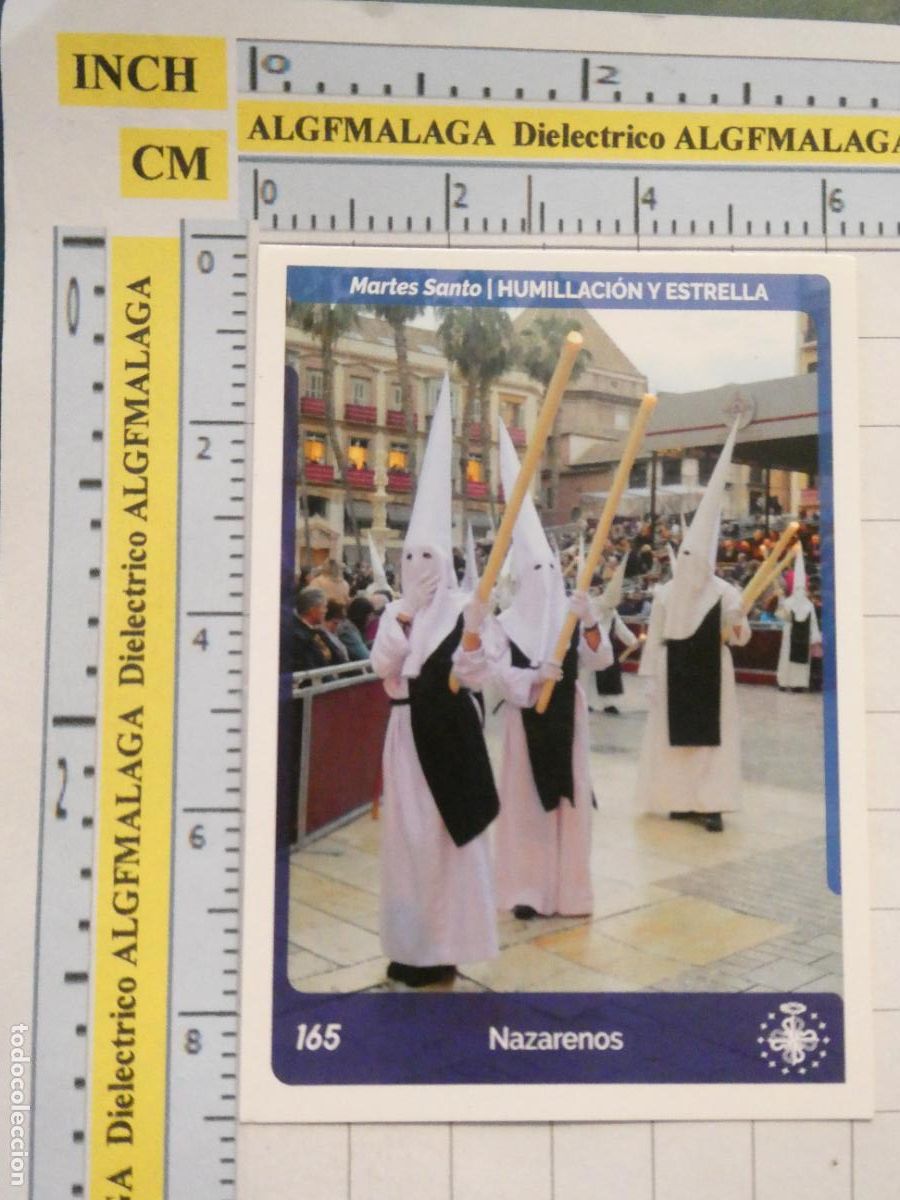 Cartes Postales: TARJETA TRADING CARD CROMO RELIGIOSO SEMANA SANTA M&Aacute;LAGA. HOLY CARDS. 165 HUMILLACI&Oacute;N Y ESTRELLA
