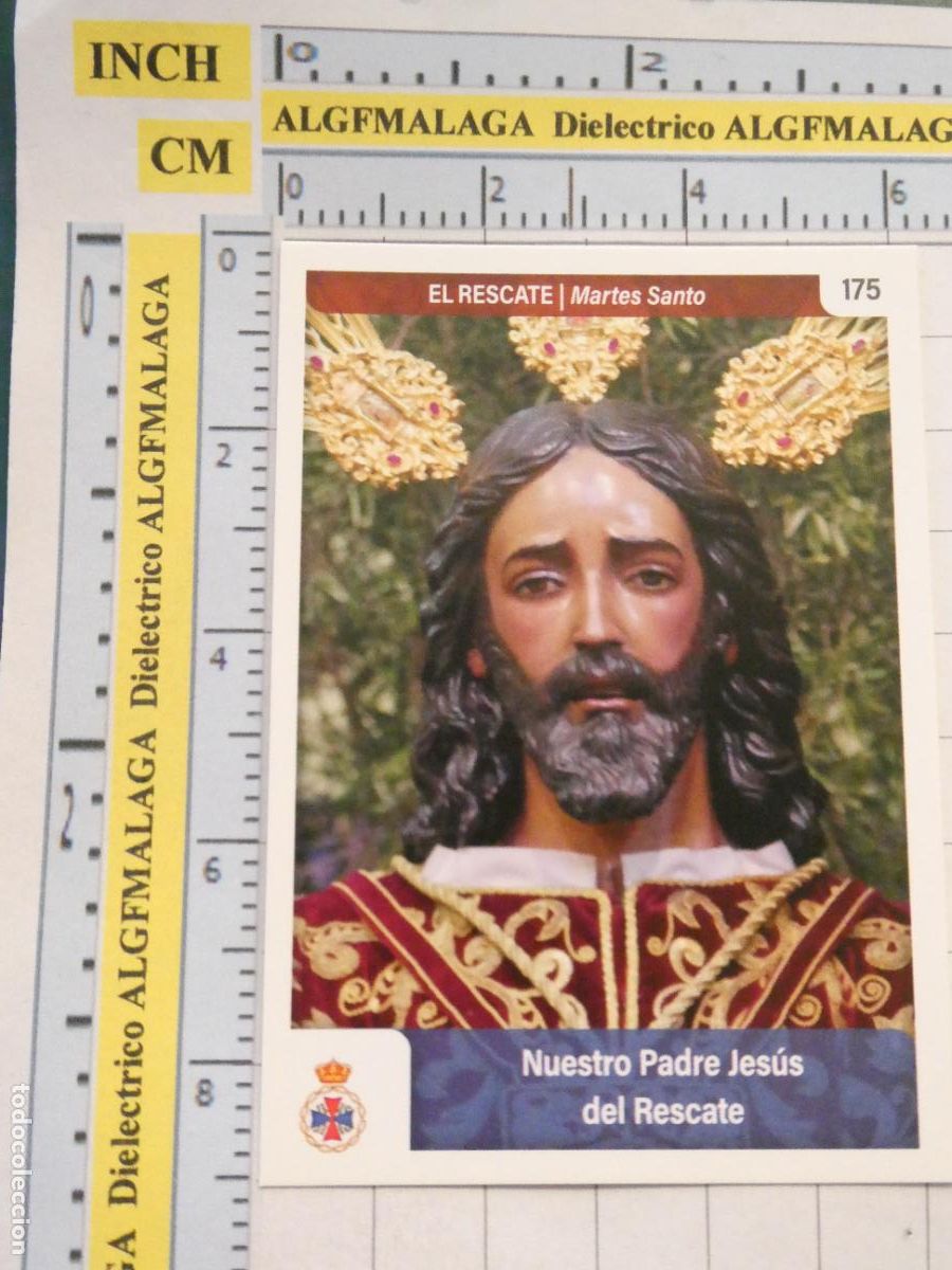 Postais: TARJETA TRADING CARD CROMO RELIGIOSO SEMANA SANTA M&Aacute;LAGA. HOLY CARDS. 175 EL RESCATE JES&Uacute;S
