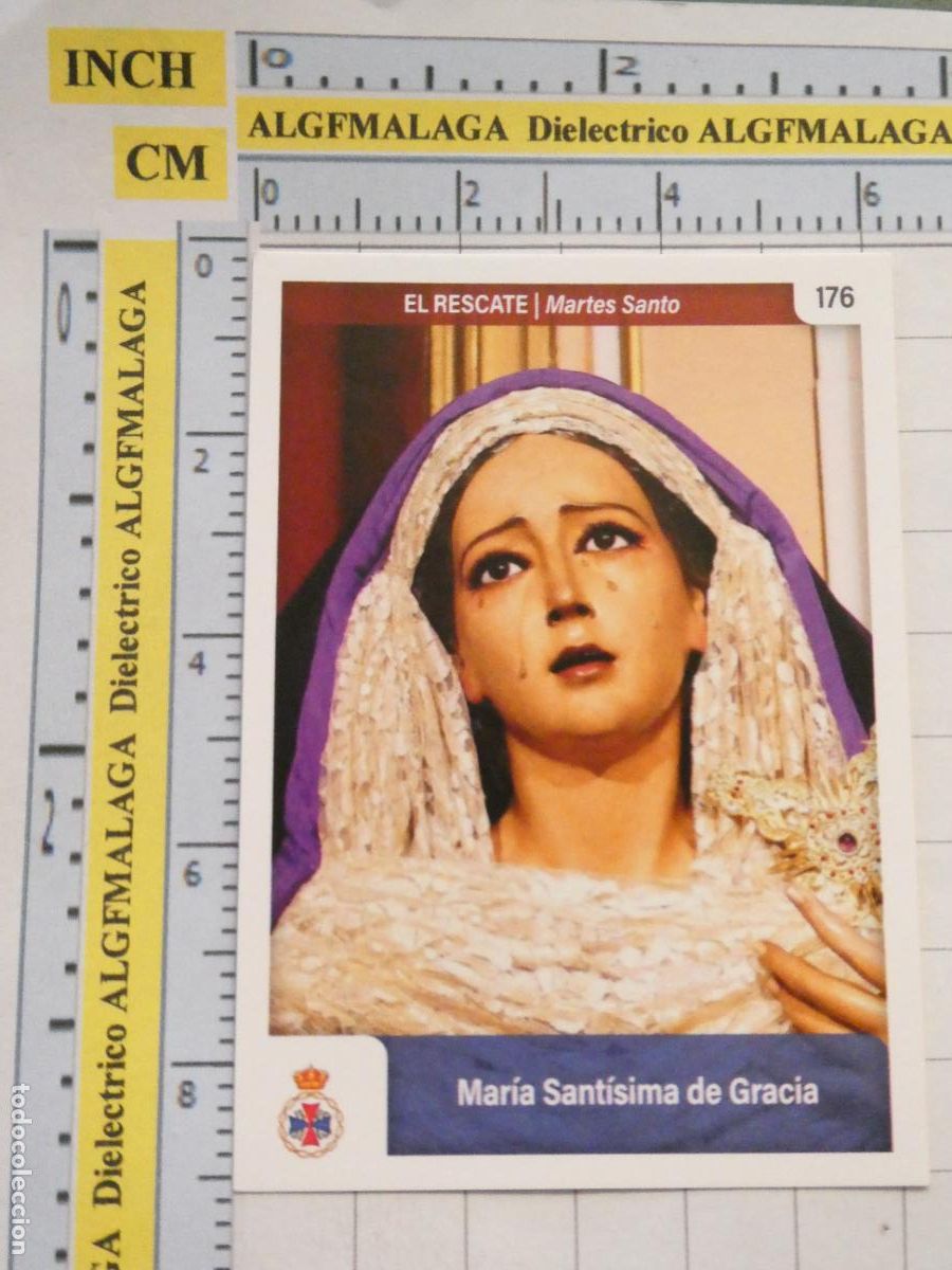 Postais: TARJETA TRADING CARD CROMO RELIGIOSO SEMANA SANTA M&Aacute;LAGA. HOLY CARDS. 176 EL RESCATE VIRGEN GRACIA
