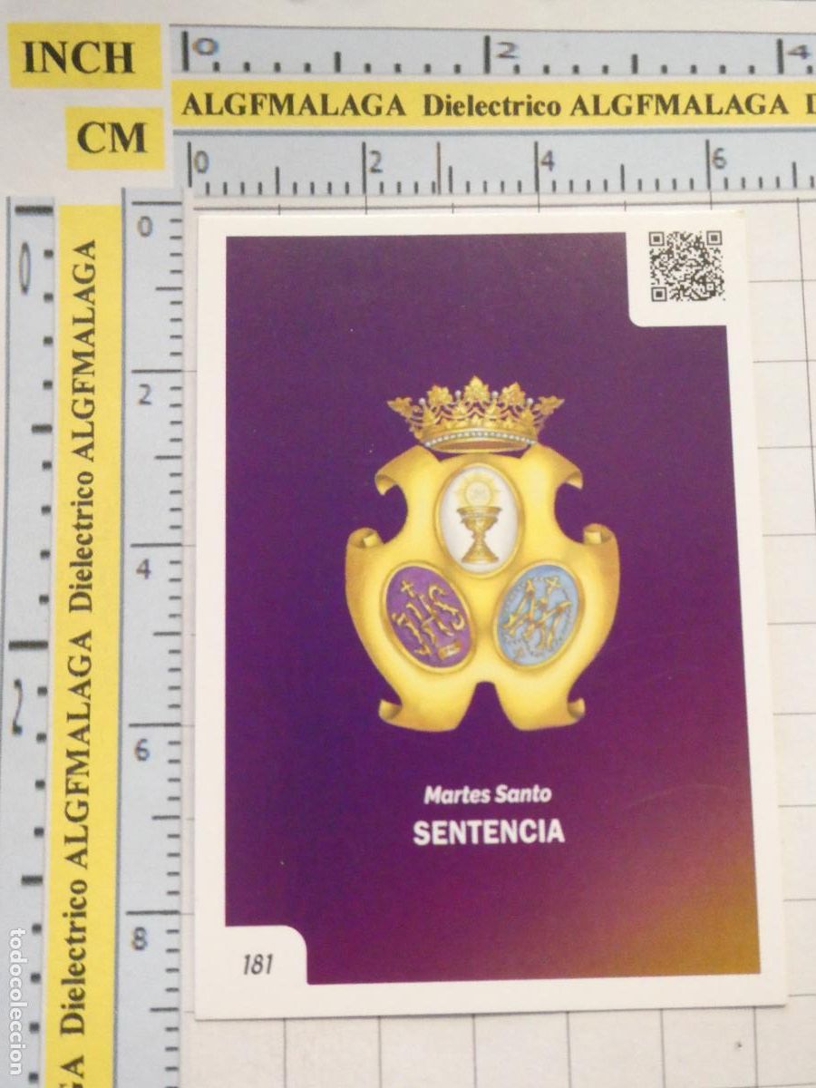 Postais: TARJETA TRADING CARD CROMO RELIGIOSO SEMANA SANTA M&Aacute;LAGA. HOLY CARDS. 181 EL RESCATE ESCUDO
