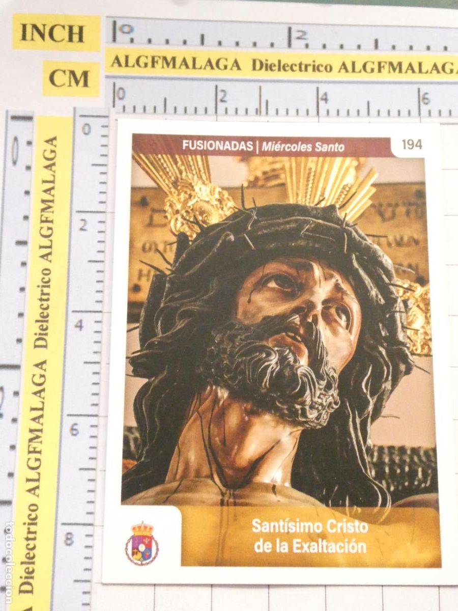 Postkarten: TARJETA TRADING CARD CROMO RELIGIOSO SEMANA SANTA M&Aacute;LAGA. HOLY CARDS. 194 FUSIONADAS EXALTACI&Oacute;N