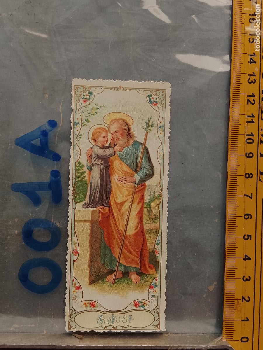 Postkarten: ANTIGUA ESTAMPA TROQUELADA RELIGIOSA CROMO LITOGRAFIA MODERNISTA SANTORAL - SAN JOSE