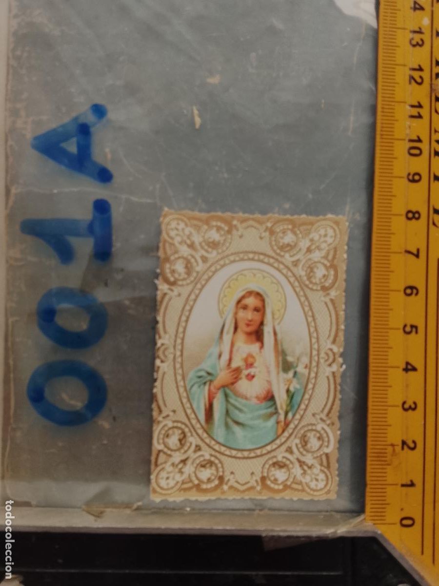 Postales: ANTIGUA ESTAMPA TROQUELADA RELIGIOSA CROMO LITOGRAFIA MODERNISTA SANTORAL - VIRGEN SAGROD CORAZON