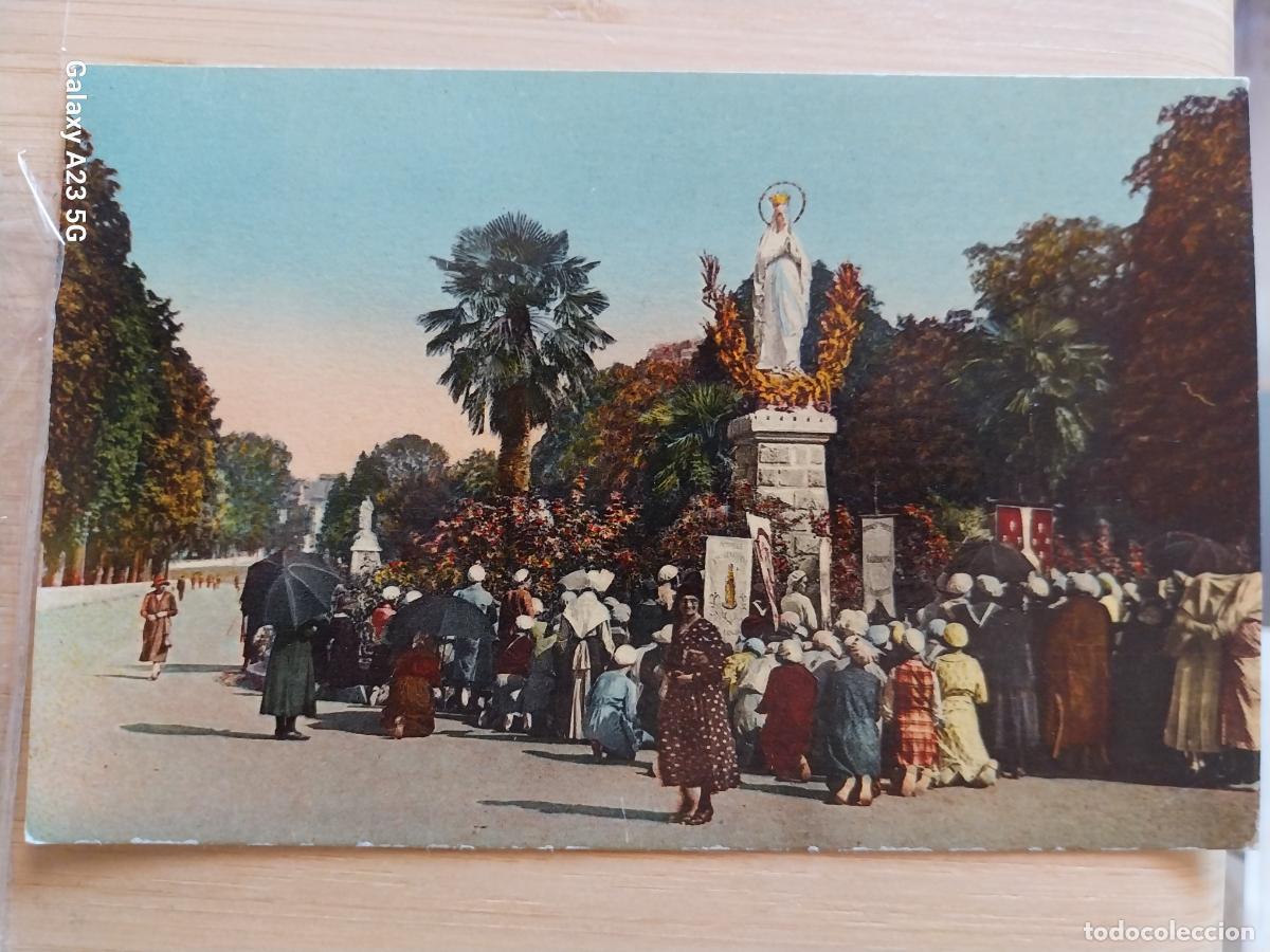 Postales: LOURDES VIRGEN NTRA SRA RODEADA FIELES ED QUINAULT 50 SC ORIGINAL COLOREADA