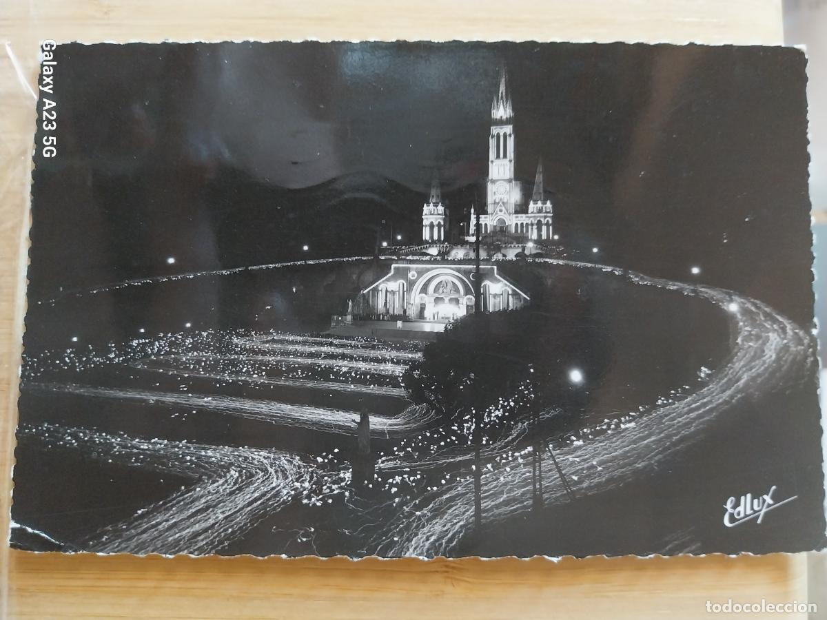 Postales: VIRGEN NTRA SRA DE LOURDES PROCESION VELAS POSTAL ESCRITA A&Ntilde;O 1958 ORIGINAL