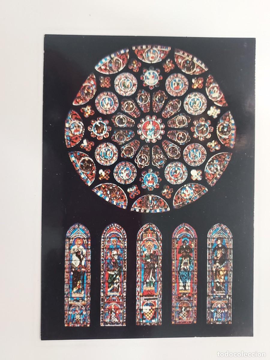 Postcards: POSTAL VIDRIERA Catedral Chartres, Rose Sud, XIII siecle. SIN CIRCULAR. RELIGIOSA