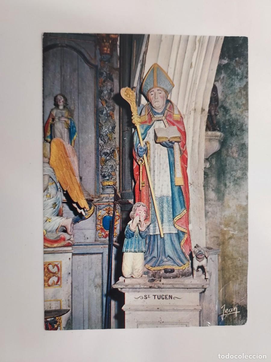 Cartes Postales: POSTAL PRIMELIN (SUD-FINISTERE) INTERIEUR CHAPELLE SAINT-TUGEN. CIRCULADA. RELIGIOSA