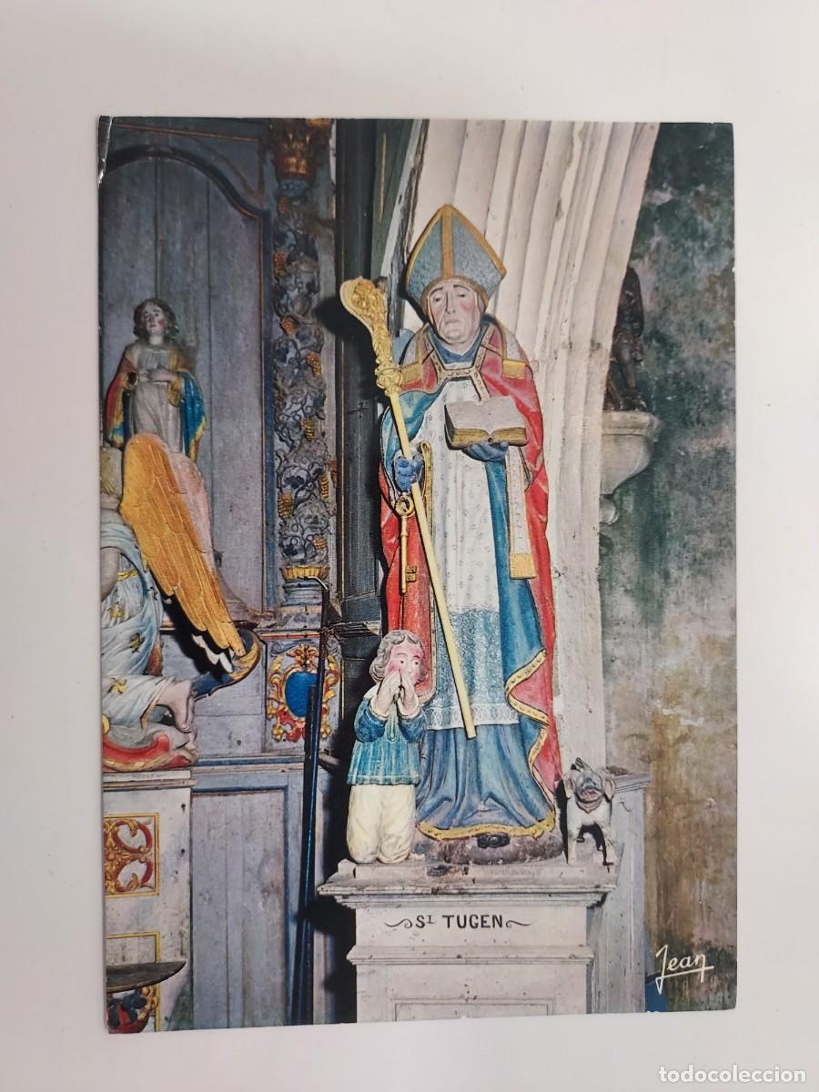 Postais: POSTAL PRIMELIN (SUD-FINISTERE) INTERIEUR CHAPELLE SAINT-TUGEN. CIRCULADA. RELIGIOSA