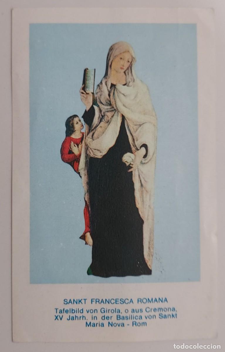 Postkarten: ESTAMPA SANKT FRANCESCA ROMANA. RELIGIOSA. 7 X 11 CM (SANTA FRANCISCA ROMANA) Alem&aacute;n