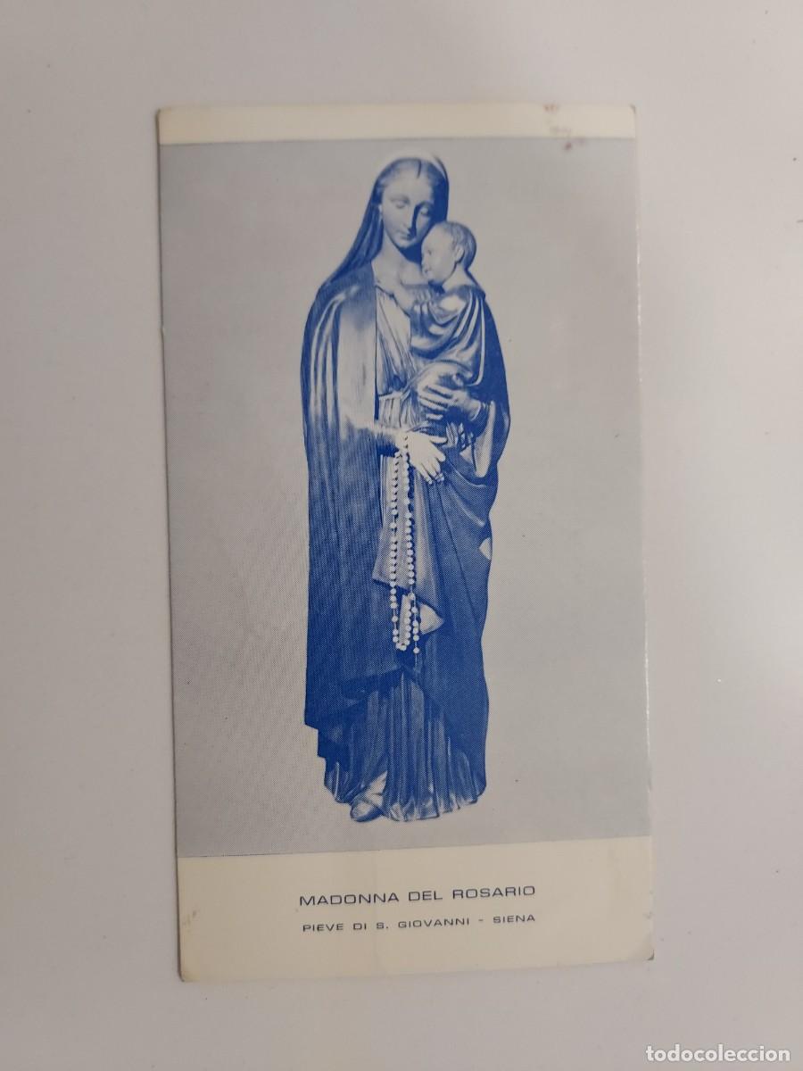 Postkarten: ESTAMPA MADONNA DEL ROSARIO. PIEVE DI S. GIOVANNI, SIENA. RELIGIOSA. 7 X 12 CM
