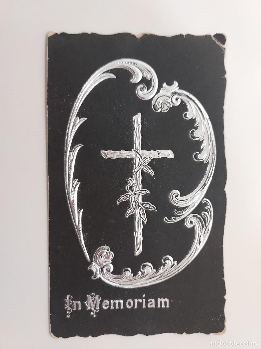 Postcards: ESTAMPA RECORDATORIO IN MEMORIAM 1902. Imprenta La Universitaria. RELIGIOSA. 8 X 13 CM. relieve
