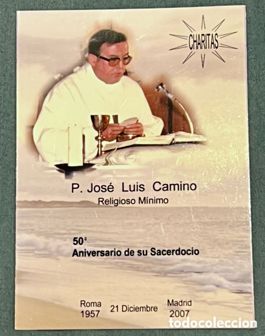 Postales: Estampa Religiosa. 50&deg; Aniversario de Sacerdocio. Religioso M&iacute;nimo. Madrid. 2007.