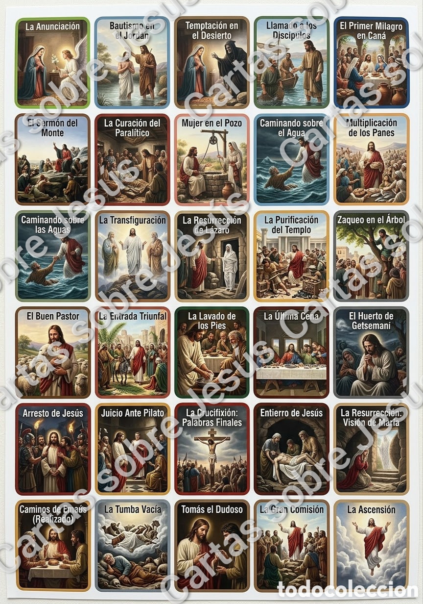 Postales: 30 estampas momentos de Jes&uacute;s
