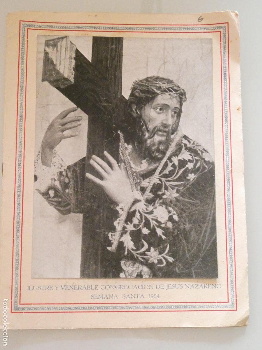 Postales: DOCUMENTO RELIGIOSO SEMANA SANTA SALAMANCA 1954. CONGREGACI&Oacute;N JES&Uacute;S NAZARENO. 8P
