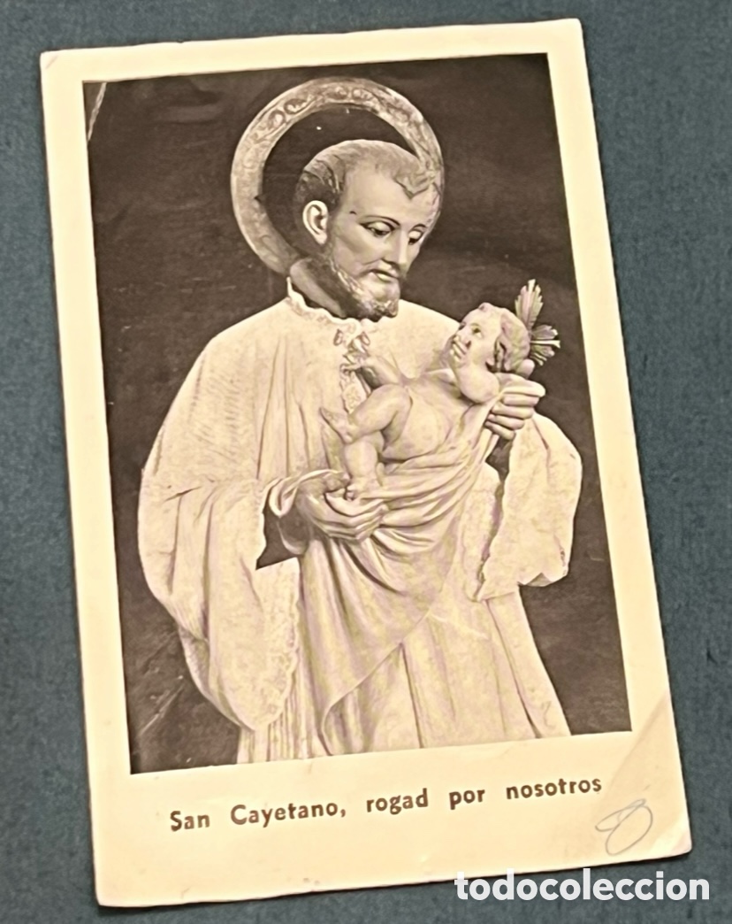 Postales: Estampa Religiosa. Oraci&oacute;n San Cayetano. A&ntilde;os 70.
