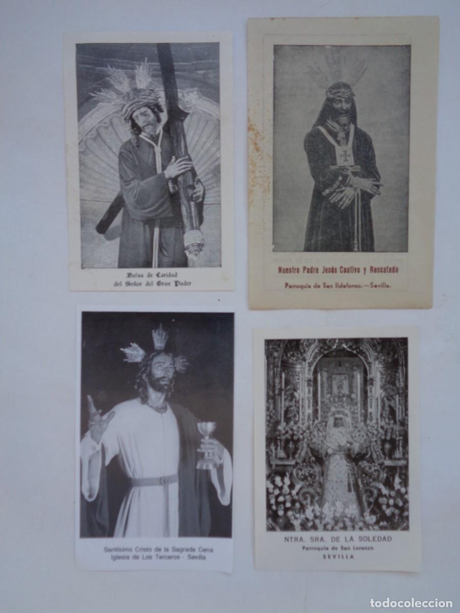 Postales: SEMANA SANTA SEVILLA: LOTE DE 4 ESTAMPAS SOLEDAD , GRAN PODER , LA CENA Y JESUS CAUTIVO