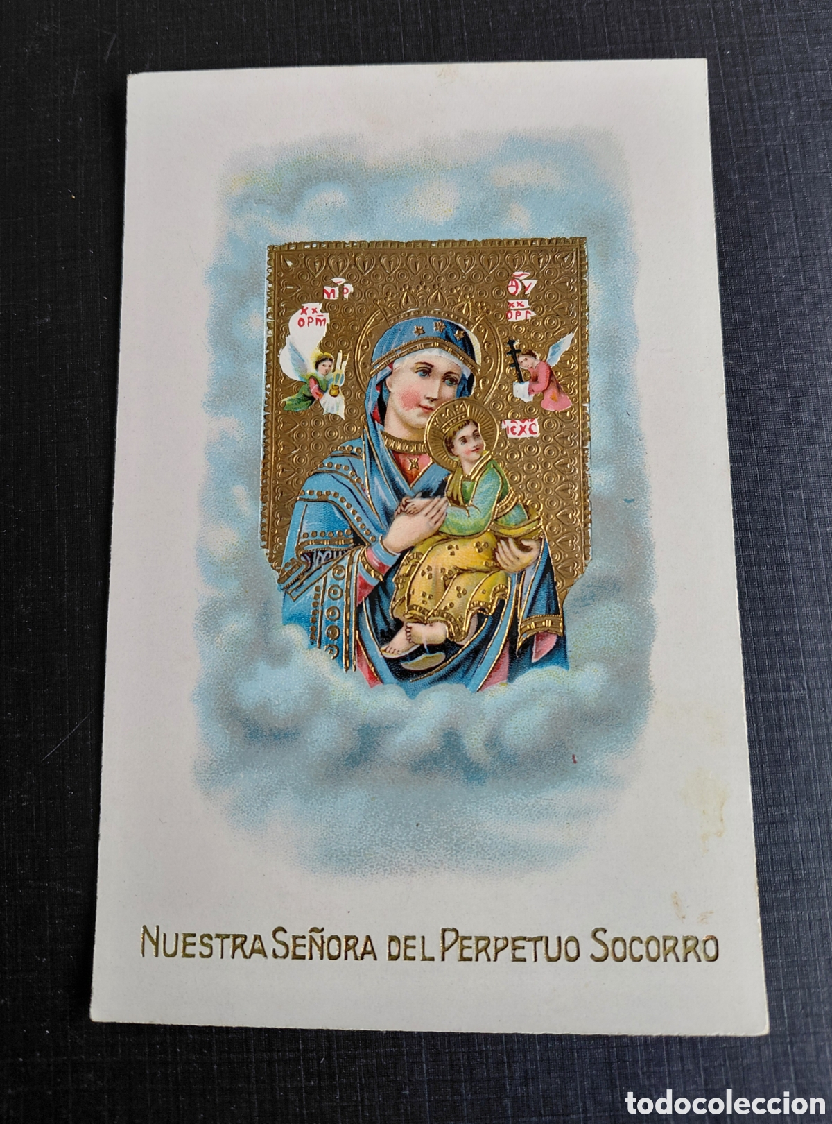 Postales: POSTAL NUESTRA SRA DEL PERPETUO SOCORRO.GRABADOA ORO. HWB SER 3341. 1940