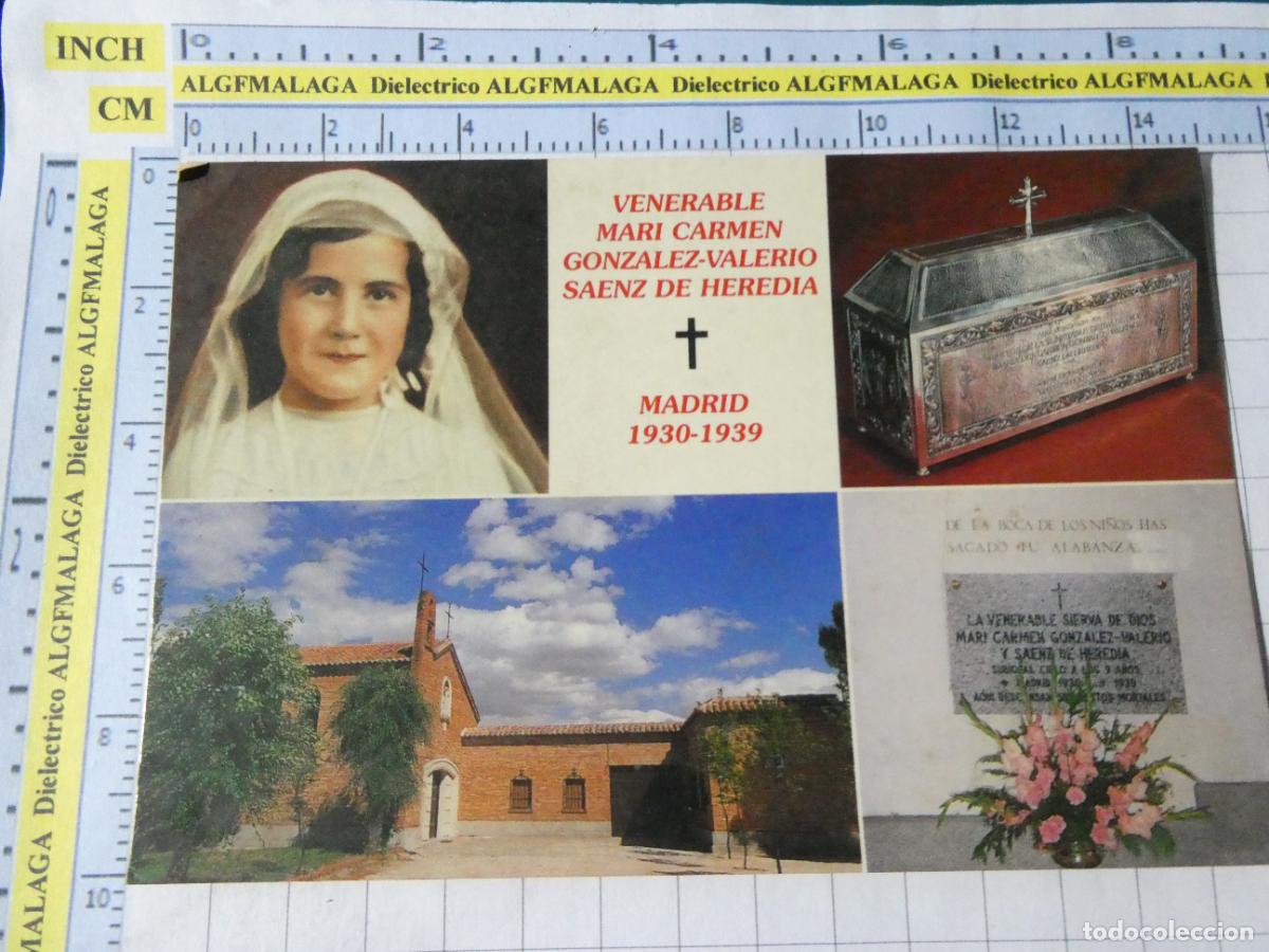 Postales: POSTAL RELIGIOSA SEMANA SANTA.VENERABLE MARI CARMEN GONZALEZ VALERIO 1930 1939 MADRID. 2718
