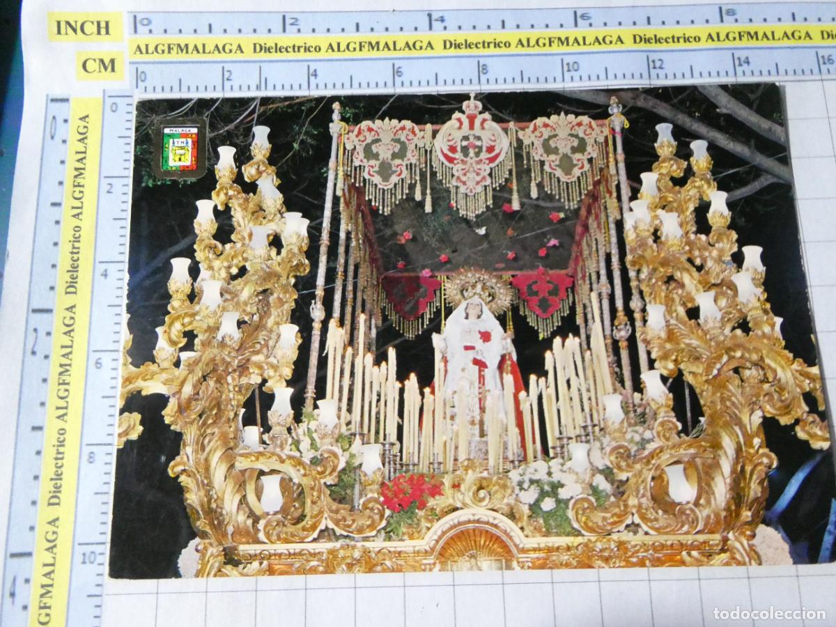 Postales: POSTAL RELIGIOSA SEMANA SANTA. A&Ntilde;O 1963. M&Aacute;LAGA AMARGURA ZAMARRILLA 82 ESCUDO ORO. 2723