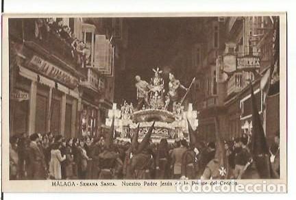 Postales: ANTIGUA POSTAL MALAGA SEMANA SANTA NUESTRO PADRE JESUS DE LA PUENTE DEL CEDRON AGRUPACION DE COFRADI