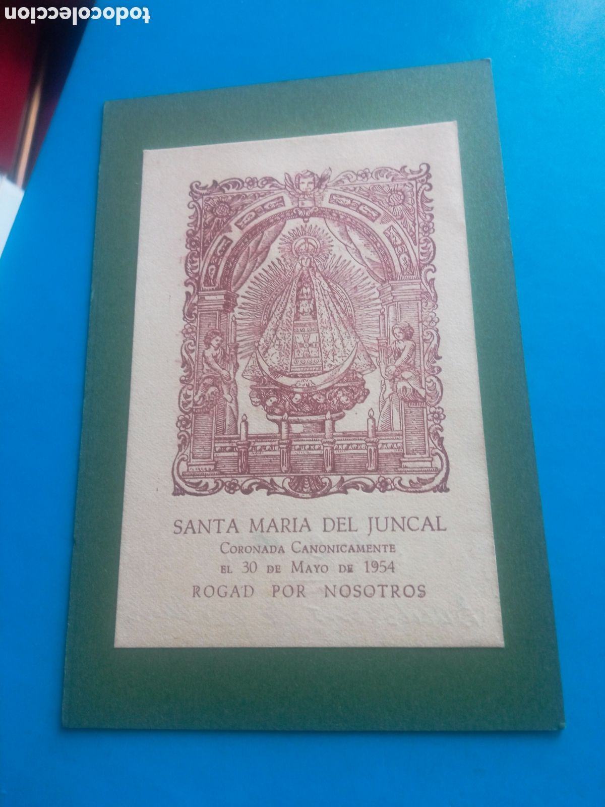 Postales: Antiguo recordatorio Santa Maria del Juncal