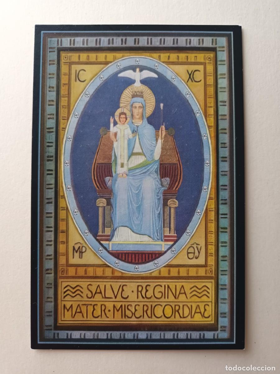 Postales: ESTAMPA ESTADOS UNIDOS SALVE REGINA MATER MISERICORDIAE - VIRGEN CON EL NI&Ntilde;O - ORACION EN LATIN (REV