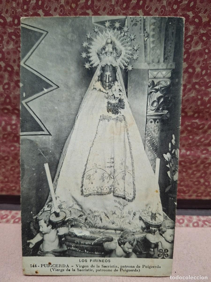 Postales: ANTIGUA POSTAL RELIGIOSA VIRGEN DE LA SACRISTIA PUIGCERDA