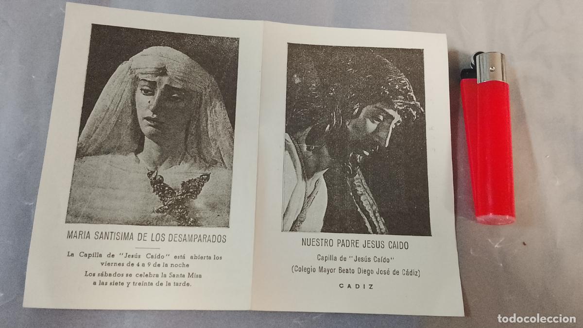 Cartoline: ESTAMPA RELIGIOSA ESTAMPITA DE LAS DE SEMANA SANTA DE CADIZ VIRGEN O CRISTO