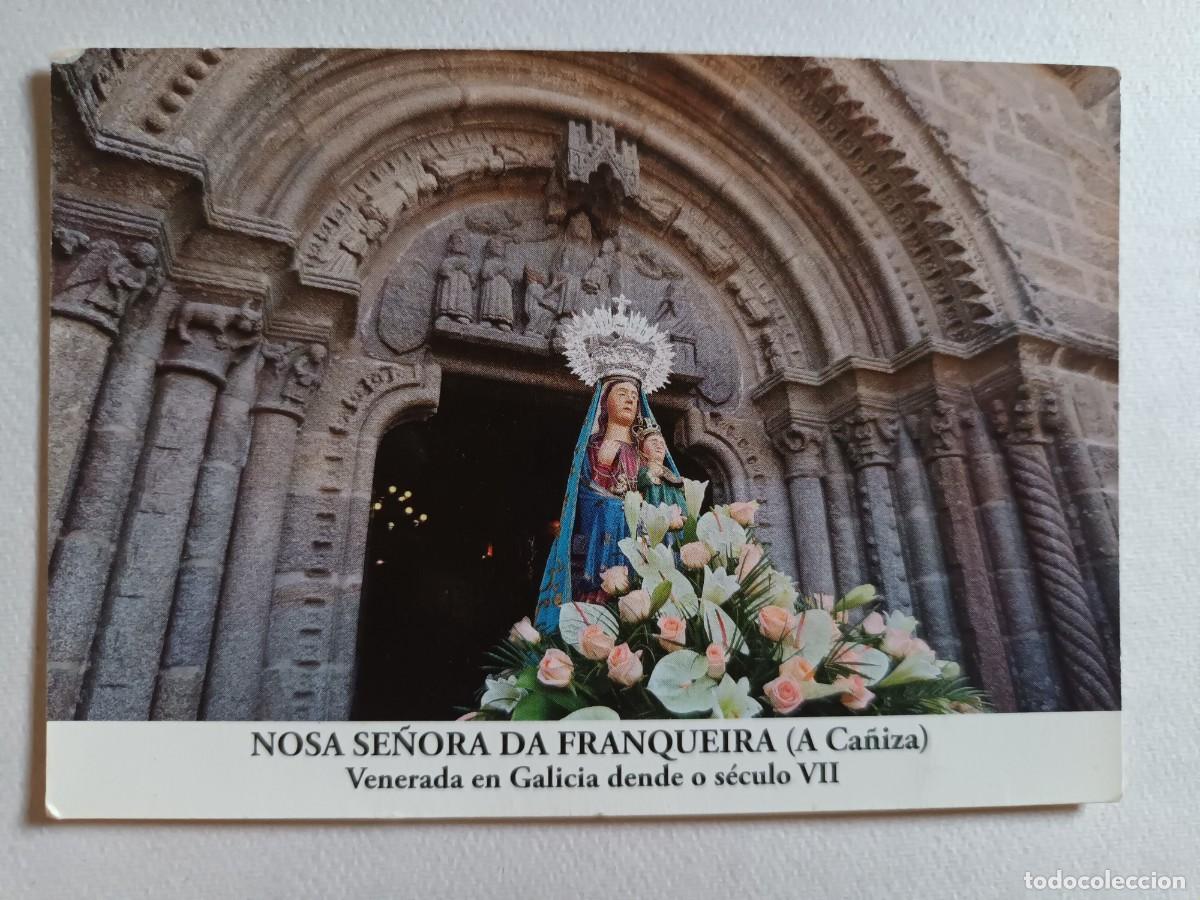 Postales: ESTAMPA NOSA SE&Ntilde;ORA DA FRANQUEIRA (A CA&Ntilde;IZA) - ORACION EN GALLEGO (REVERSO)