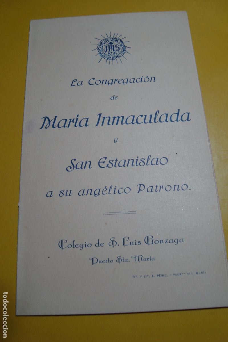 Postales: CONGREGACION M.INMACULADA S. ESTANISLAO. COLEGIO GONZAGA PUERTO SANTA MARIA. CAMARA SANJUAN