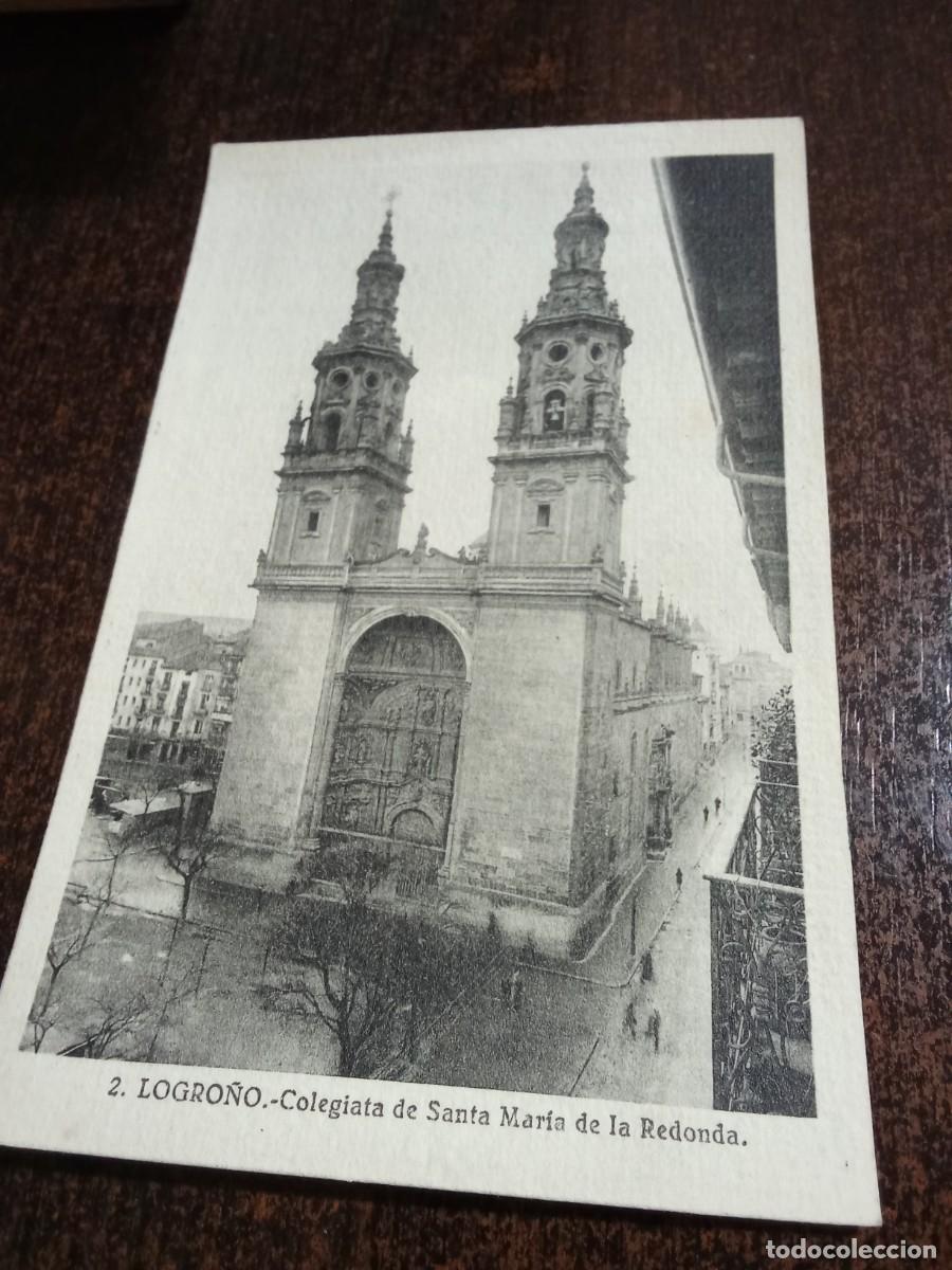 Postales: Logro&ntilde;o.Colegiata de Santa Maria.