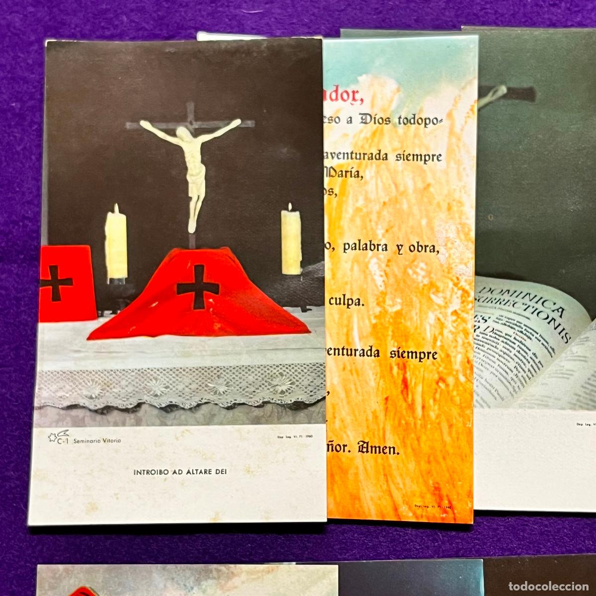 Postales: 35 RECORDATORIOS O ESTAMPAS DEL SEMINARIO DE VITORIA. DIFERENTES. ALAVA. 1960.
