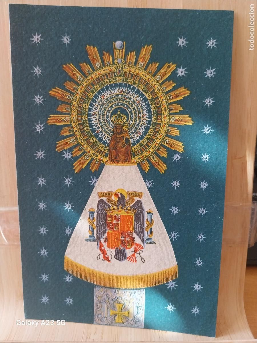 Postales: VIRGEN NTRA SRA PILAR ZARAGOZA ED ALMACENES CASA SABATER SC ORIGINAL MANTO AGUILA SAN JUAN