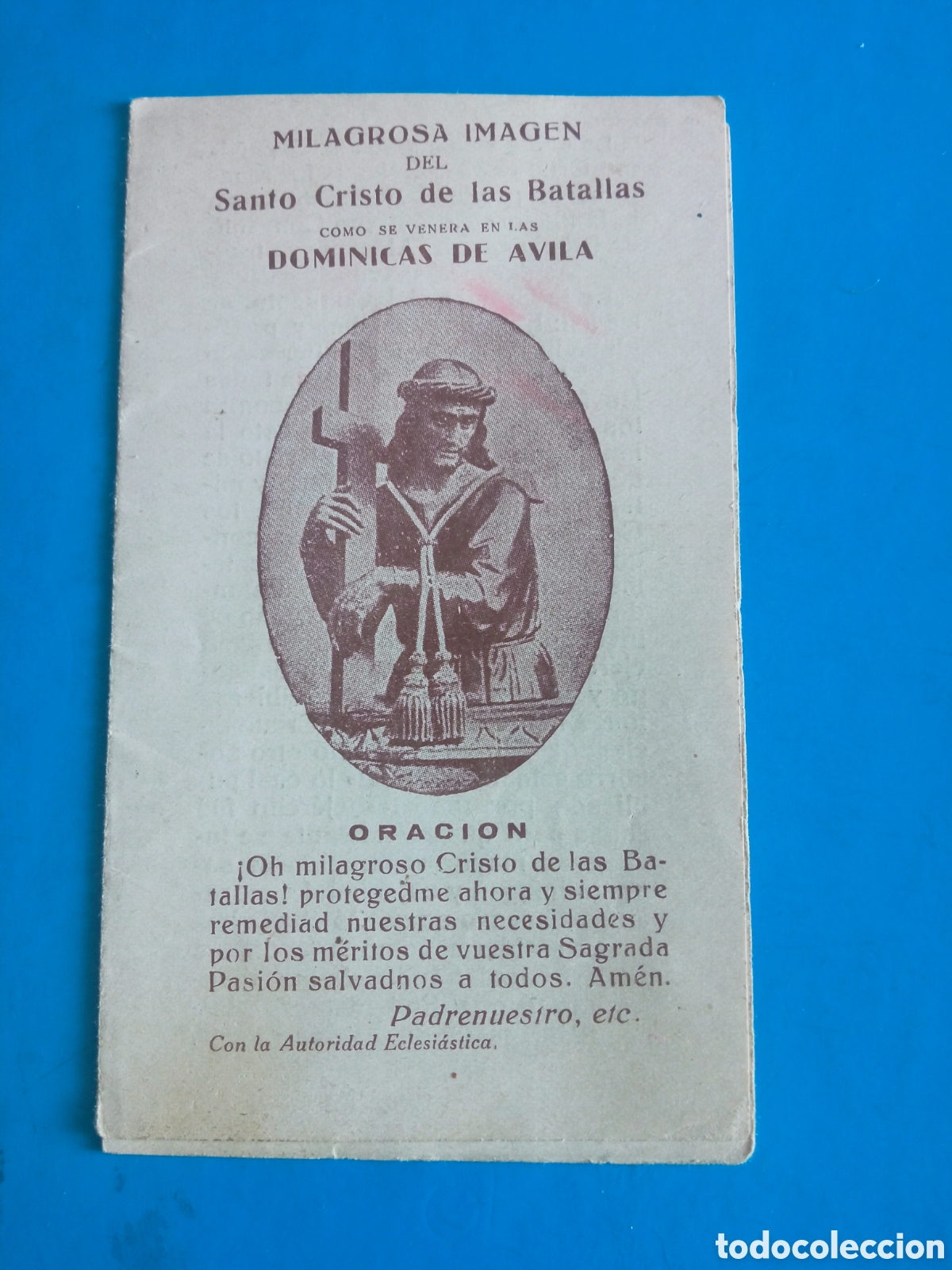 Postales: Antiguo librito de 8 p&aacute;ginas con Triduo en Honor del Santo Cristo de las Batallas, Avila