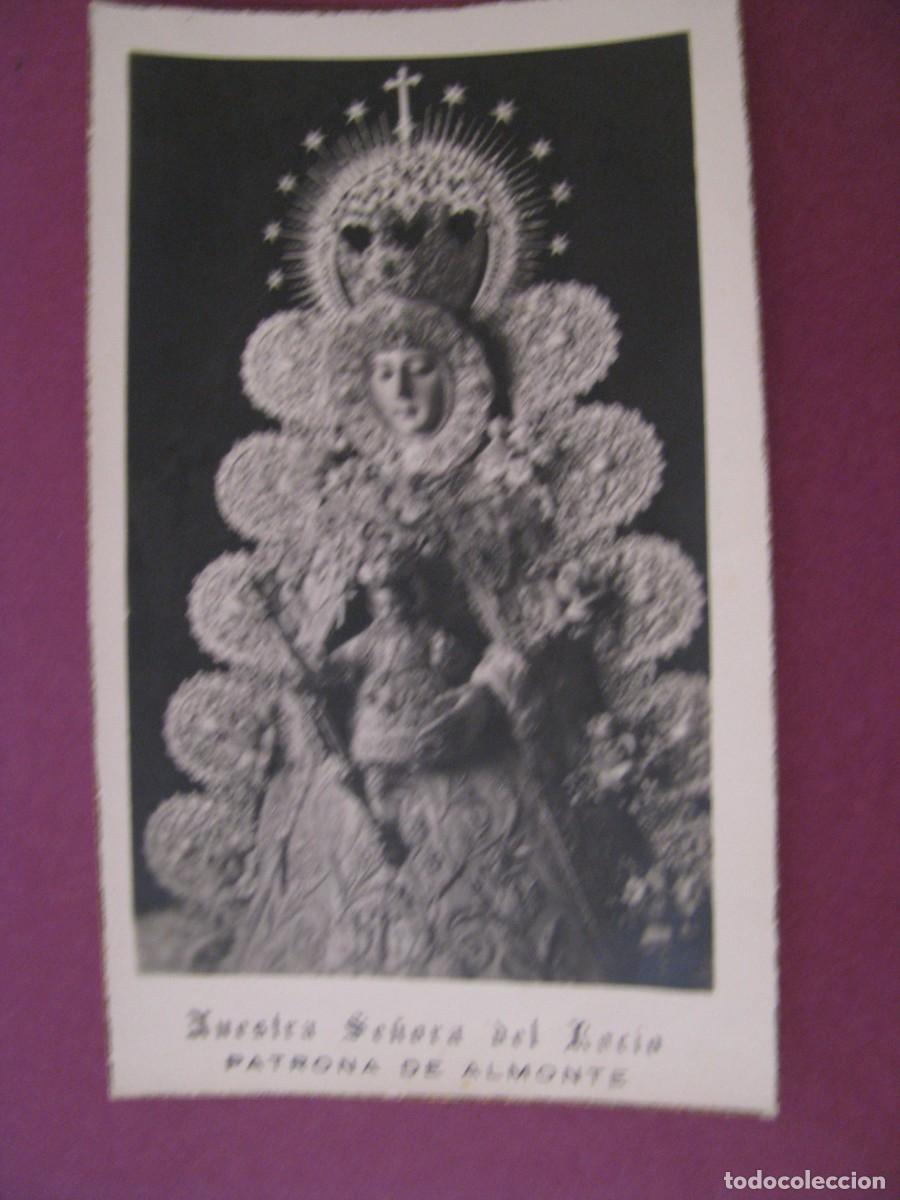 Postales: ESTAMPA RELIGIOSA. NUESTRA SE&Ntilde;ORA DEL ROCIO. PATRONA DE ALMONTE. BODAS DE PLATA SACERDOTALES 1960