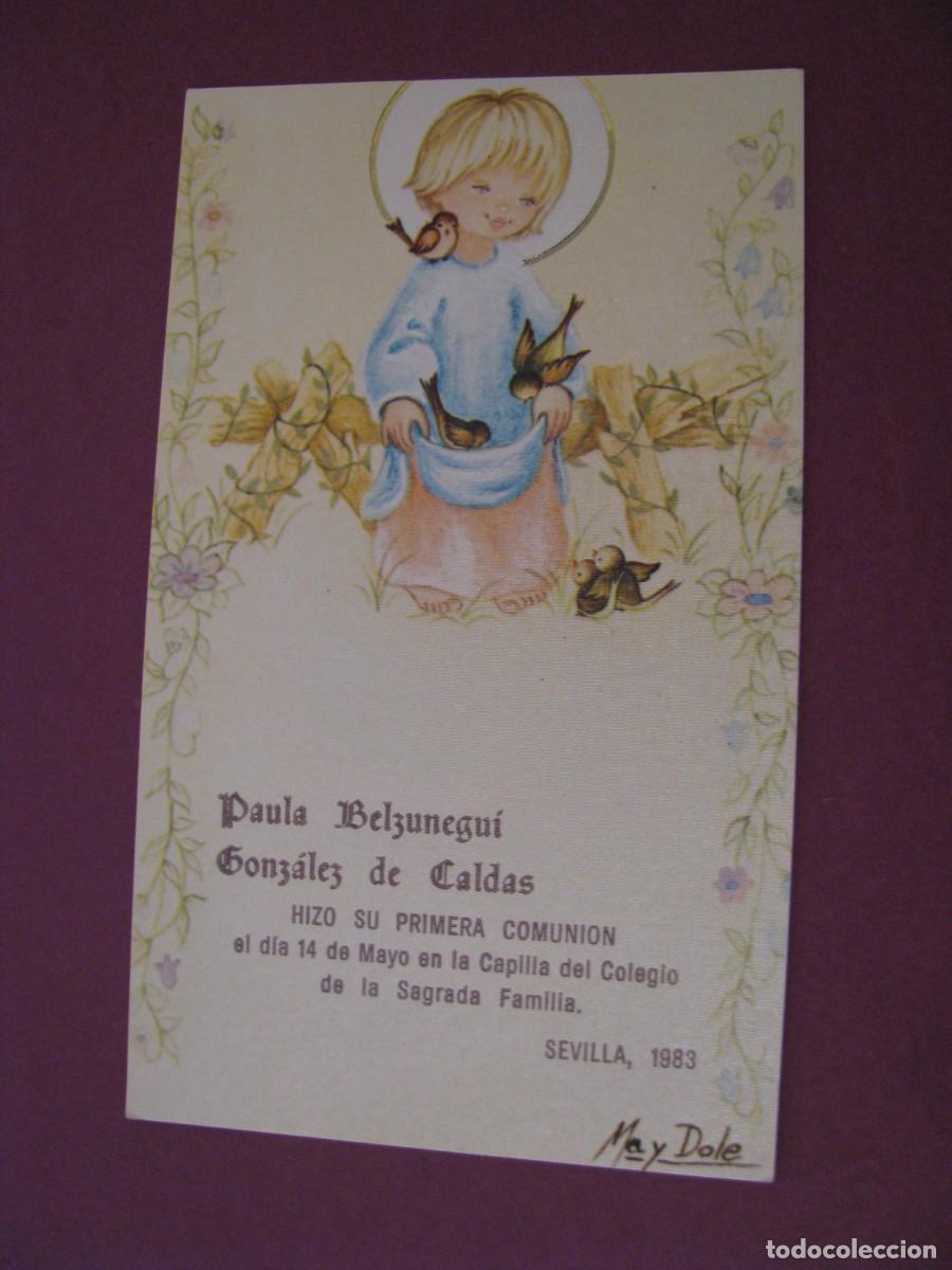 Postales: RECORDATORIO DE LA PRIMERA COMUNI&Oacute;N. IL. MAY DOLE. SEVILLA 1983. 12X7,5 CM.