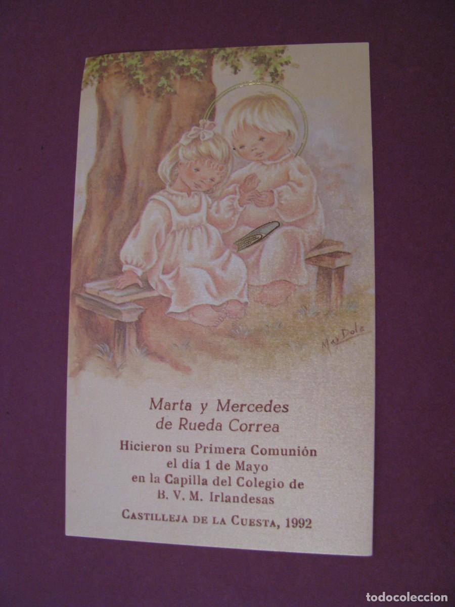 Postales: RECORDATORIO DE LA PRIMERA COMUNI&Oacute;N. IL. MAY DOLE. CASTILLEJA DE LA CUESTA 1992. 12X7,5 CM