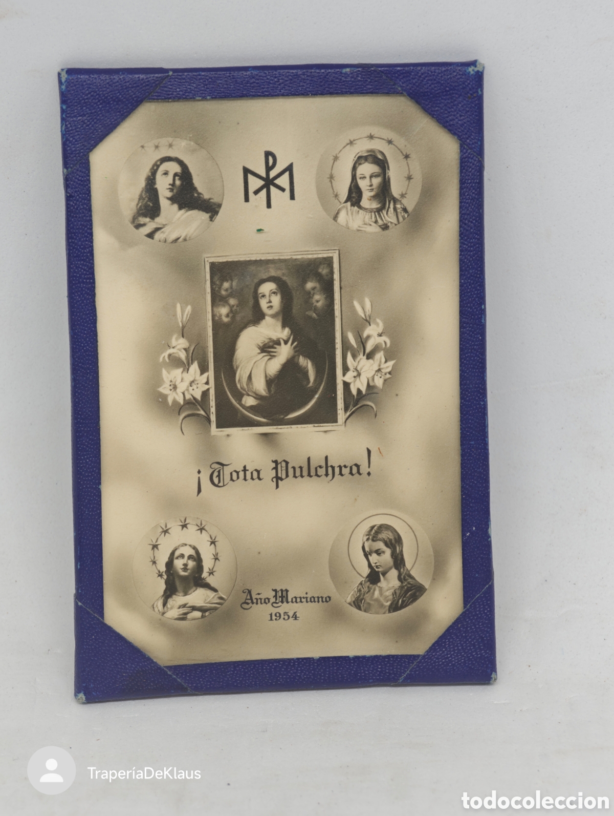 Postales: Peque&ntilde;a Estampa acristalada y enmarcada - conmemorativa del &rdquo;A&ntilde;o Mariano 1954&rdquo;