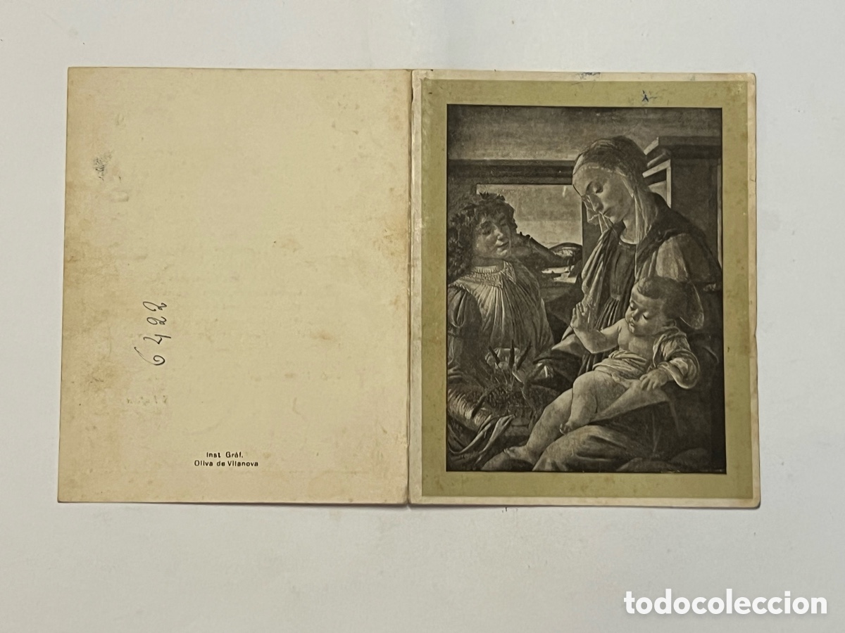Postales: ESQUELA RECORDATORIO.. la joven MARIA LLUISA TERRADAS VIA DE TELL (a.1909 -1932) Diptico