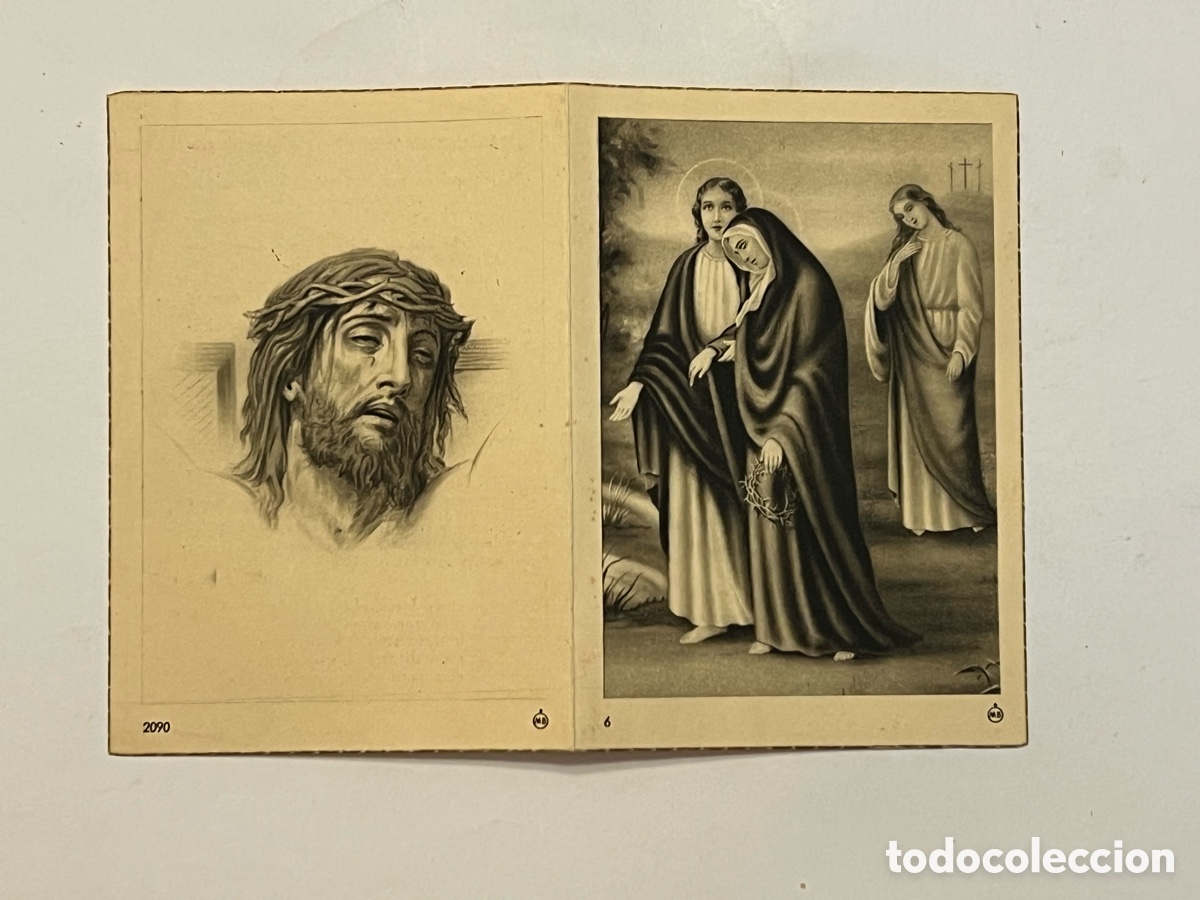 Postales: ESQUELA RECORDATORIO.. Piet&oacute;s record a la memoria de Francisca Calopa Iglesias (a.1956) Diptico
