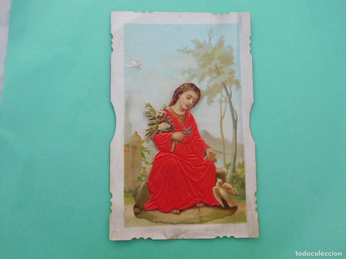 Postales: Estampa antigua con relieve. Ni&ntilde;o Jes&uacute;s