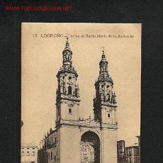 Postales: POSTAL DE LOGROÑO: TORRES DE SANTA MARIA DE LA REDONDA (SALON MURILLO, NUM. 13). Lote 825148