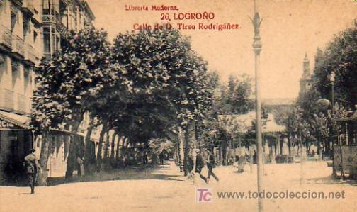 Postales: LOGRO&Ntilde;O - CALLE DE TIRSO RODRIGUEZ - Foto 1
