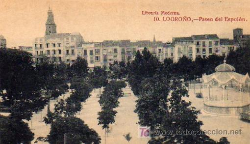 Postales: LOGRO&Ntilde;O -  PASEO DEL ESPOLON - Foto 1