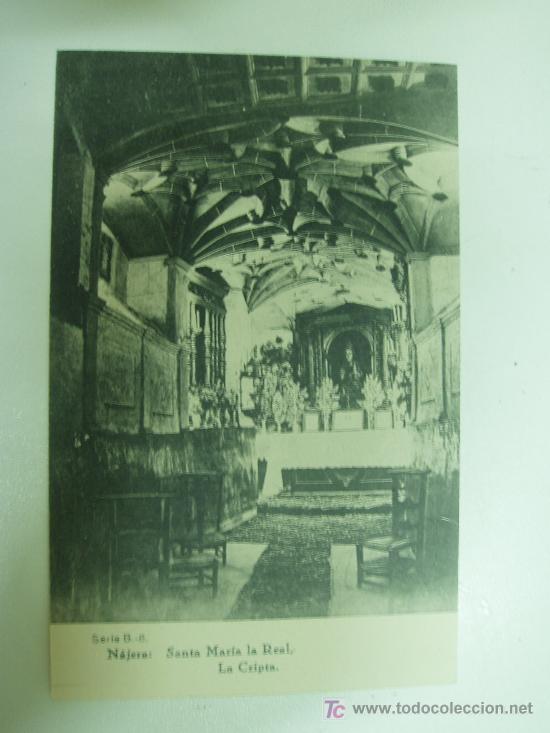 Postales: POSTAL DE NAJERA. LA RIOJA. LA CRIPTA. HAUSER Y MENET. - Foto 1