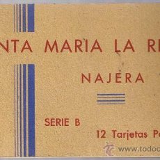 Postales: SANTA MARIA LA REAL, NÁJERA. SERIE B. 12 TARJETAS POSTALES. HAUSER Y MENET. MADRID, SIN FECHA.
